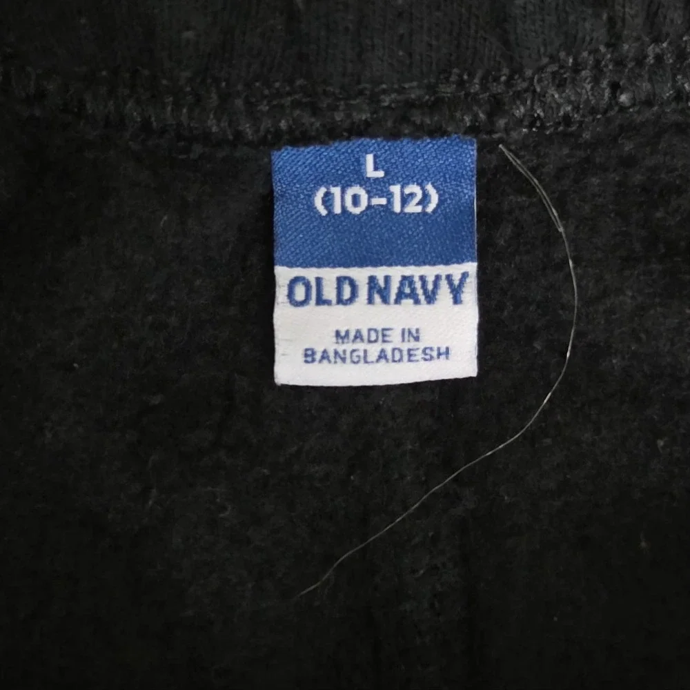 Old Navy Boys Size Large Drawstring Pull-on Fleece Shorts Black